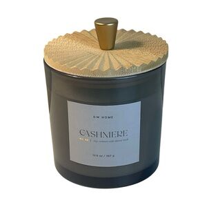 DW Home Candle Cashmere Scent 2 Wick 56 Hour Burn Wooden Lid 12.9 Oz FLAW READ